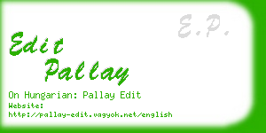 edit pallay business card